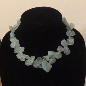 Aquamarine stone necklace